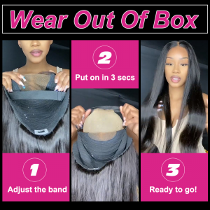 Straight Wear And Go Glueless 13X4 HD Lace Wig