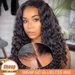 Glueless Pre plucked Ready To Wear Go Water Wave Wig