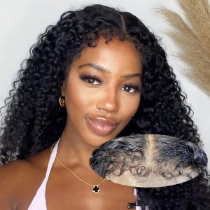 Hot-selling Human Lace Front Wig - Type 4C Kinky Culry Hairline Pre Plucked HD Lace Wig With Curly Edges – Weiken