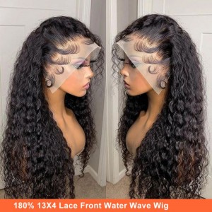 Wet and wavy 13×4 lace front water wave human hair wigs