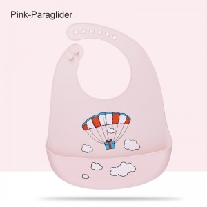 New Style China Waterproof Food Grade Silicone Baby Bib Lovely Durable Kids Feeding