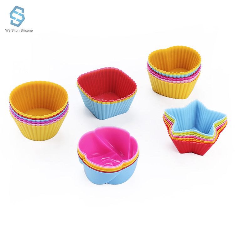 Silicone Muffin Cups Set, Reusable Round Liners For Cupcakes Non Stick, BPA  Free, Dishwasher Safe From Esw_house, $1.62