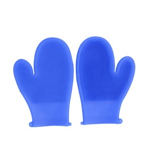 China Wholesale Silicone Pet Food Mat Manufacturers - Pet Supplies No Finger Silicone Mitts Washing Cat Dog Grooming Hair Remover Brush Pet Grooming Glove – Weishun