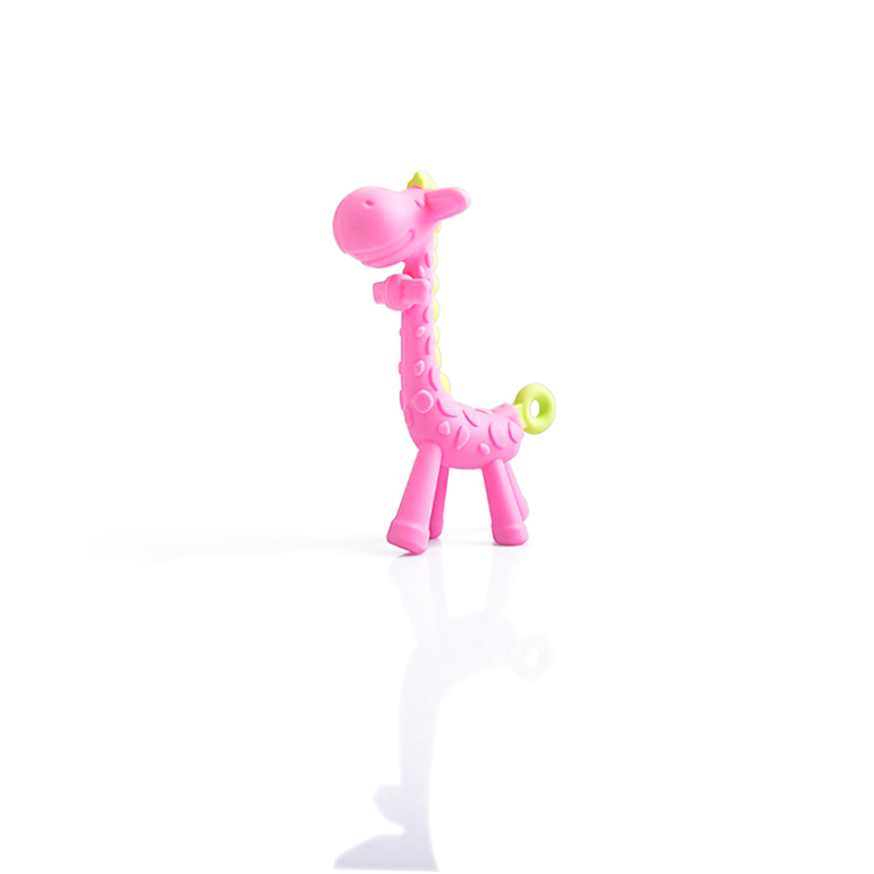 Giraffe baby bed hanging Toys Pendant Silicone Baby Soft Wholesale Quantity Teething Toys silicone funny giraffe baby teether