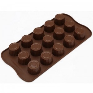 Microwave Freezer Safe Heat Resisting Waterproof Silicone Chocolate Mould Tray