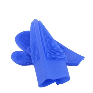 Pet Supplies No Finger Silicone Mitts Washing Cat Dog Grooming Hair Remover Brush Pet Grooming Glove