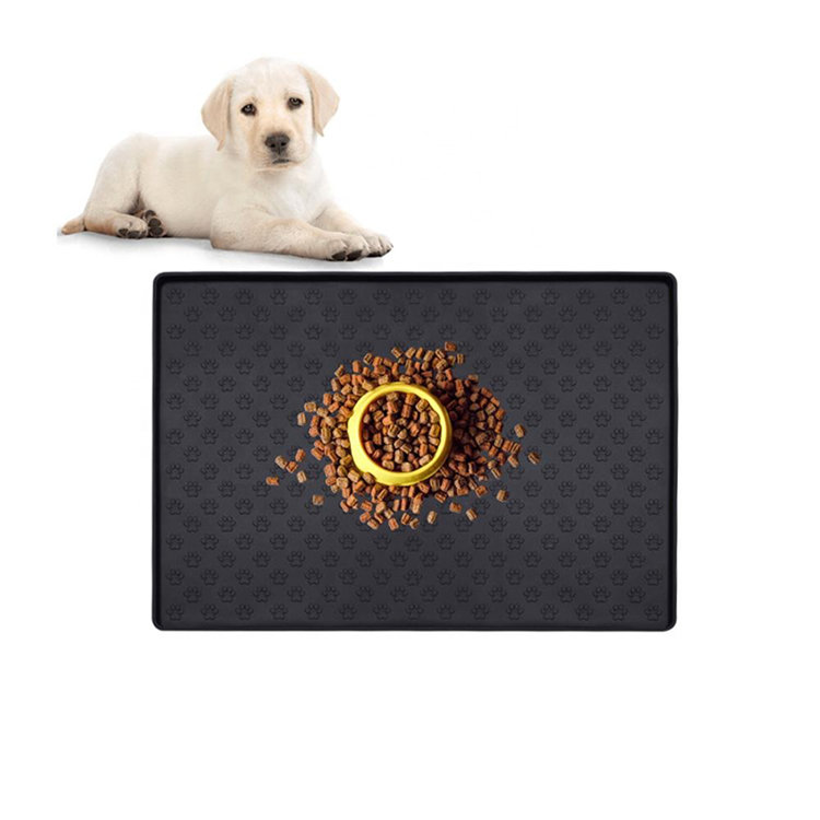 2021 upgraded waterproof non-slip silicone dog mat cooling feeding food mat silicone pet mat for your pet