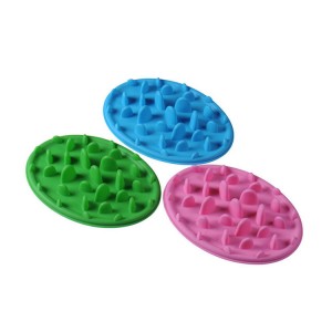 Elevated Silicone Bowls Pet Feeder Placemat Snuffle Mat Anti-Spilling Dog Slow Feeding Bowl