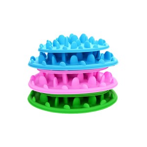 China Wholesale Push Pop Bubble Sensory Toy Factories - Elevated Silicone Bowls Pet Feeder Placemat Snuffle Mat Anti-Spilling Dog Slow Feeding Bowl – Weishun