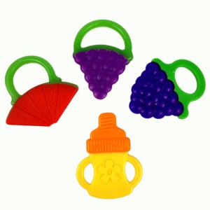 China Wholesale Teether For 2 Month Old Suppliers - Kids Teething Ring Fruit Watermelon Shape Silicone Chew Teethers Baby Teether Toy – Weishun
