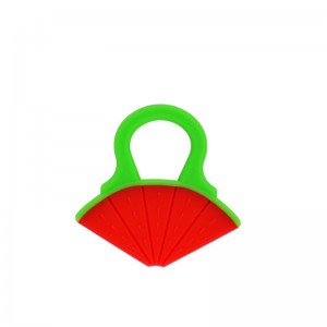 Kids Teething Ring Fruit Watermelon Shape Silicone Chew Teethers Baby Teether Toy