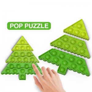 Childrens Intellectual developmentt Puzzle Toys Push Pop Bubble Sensory Toy Bundle Fidget Toys Set Kids Chrismas tree