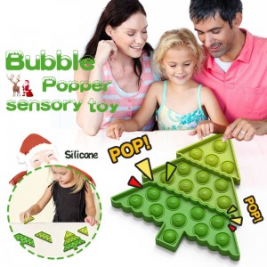 Childrens Intellectual developmentt Puzzle Toys Push Pop Bubble Sensory Toy Bundle Fidget Toys Set Kids Chrismas tree