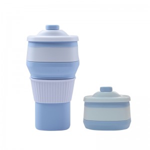 New Product 300ML Wholesale Reusable Rubber Water Mug Silicone Folding Collapsible Coffee Cup For Outdoor Travel