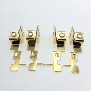Customized Metal Brass Front And Back Socket Shrapnel Stamping Brass Terminal For Outlet