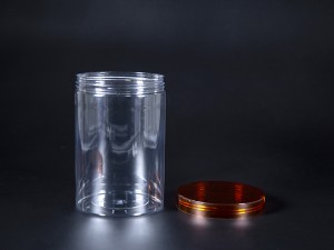 Plastic Crystal lid easy to tear lid food jars