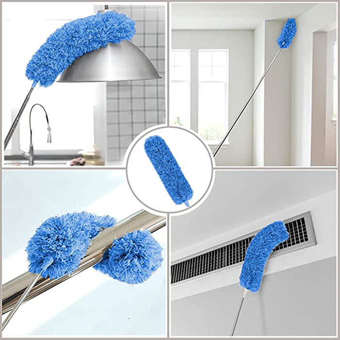 Microfiber Dust Remover Cleaning Kit Telescopic Extension Rod Flexible Dust Remover For Cleaning Ceiling Fans Featured Image