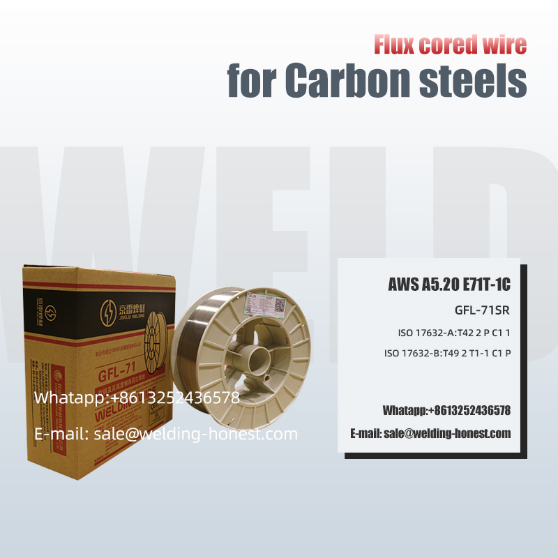 High Carbon steels Flux cored wire E71T-1C metal Jointing accessories