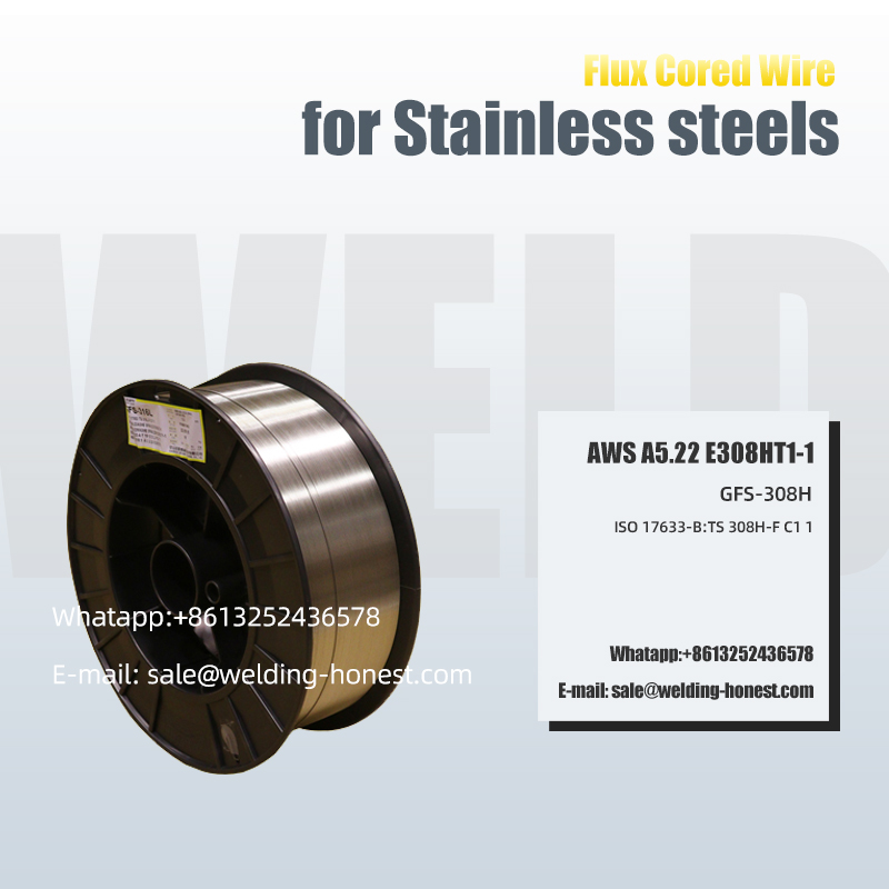 Stainless steels Flux cored wire E308HT1-1 metal Jointing makings