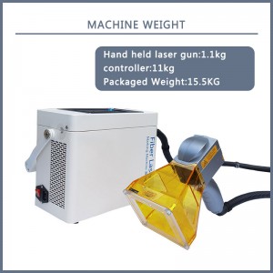 Hand-held portable fiber laser marking machine