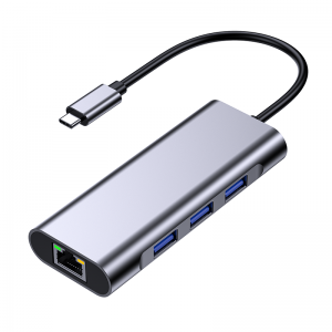 4 in1 USB3.0 HUB with Gigabit Ethernet USB-C adapter