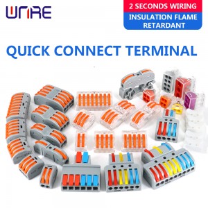 Fast Wire Cable Connectors Spring Splicing Wiring Connector Push-in Terminal Block