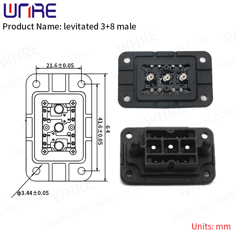 Levitated 3+8 Male E-BIKE Battery Connector IP67 Scooter Socket Electric Bike Batteries Charging Waterproof Plug With Cable Wire
