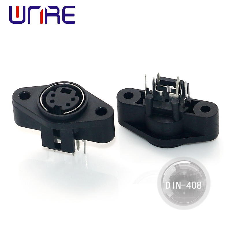 Wholesale DIN-408 S-Video Connectors Terminal  Adapter Sockets S Terminal Mini DIN Connector Electrical Connector