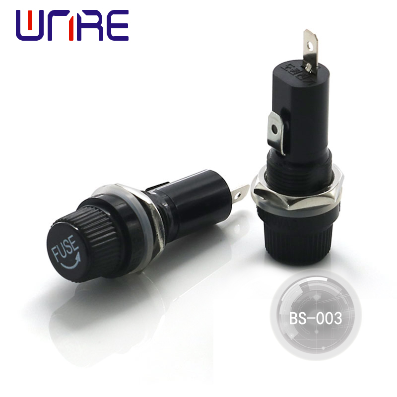 Factory Direct Sale BS-003 Tube Fuse Holder Cylindrical 5*20mm Insurance Tube Socket