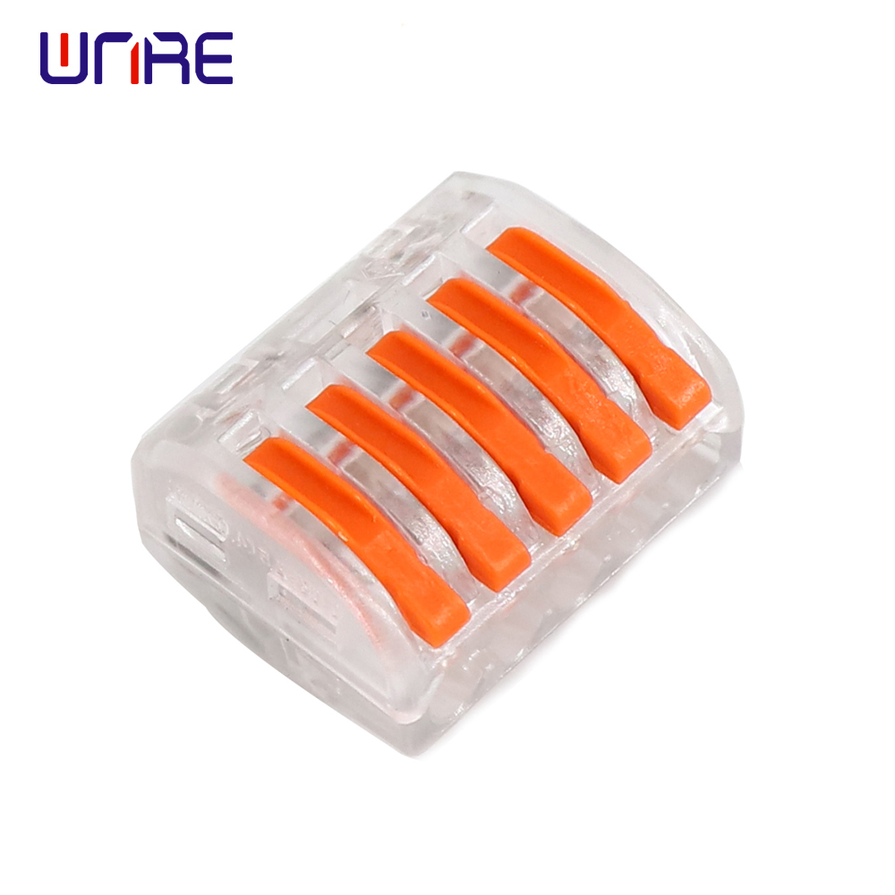 PCT-215T Transparent Housing Push Wire Types 5 Hole Way Fast Wire Connector Special for Junction Quick Connect Terminal