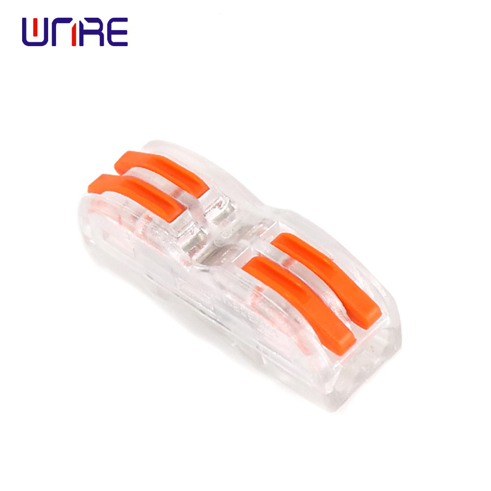 PCT-222T Transparent Fast Wire Cable Connectors Universal Compact Conductor Spring Splicing Terminal Blocks Connectors