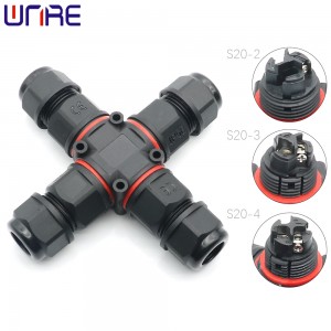 Led Industrial Electrical Waterproof X-Connector IP68 four-way Cable Cross Shape Outdoor Wire Connectors