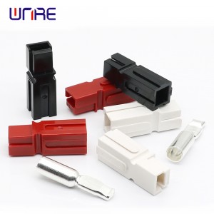Single-Pole 75A  600V 6AWG Connector DC Forklift Power Plug Car Battery Charging Plug High-current Cable Terminals Black/Red/White