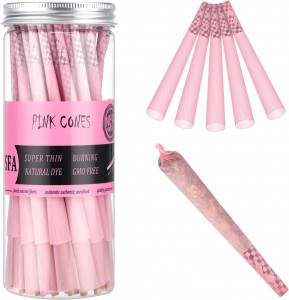 Paquete de 60 conos rosados ​​de papel de liar tamaño king