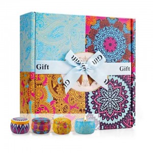 Conjunt de regal de caixes d'espelmes per subscripció de pots de colors