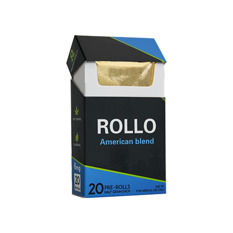 Customize cigarette boxes 20 pack with Gold foil paper
