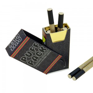 Roxyrolla Custom Logo Black Cigaret Pre-Roll Box Таңгактоочу суурма түтүк кутучалары Балдарга туруштук берүүчү алдын ала ролл пакеттөө ширеңке менен