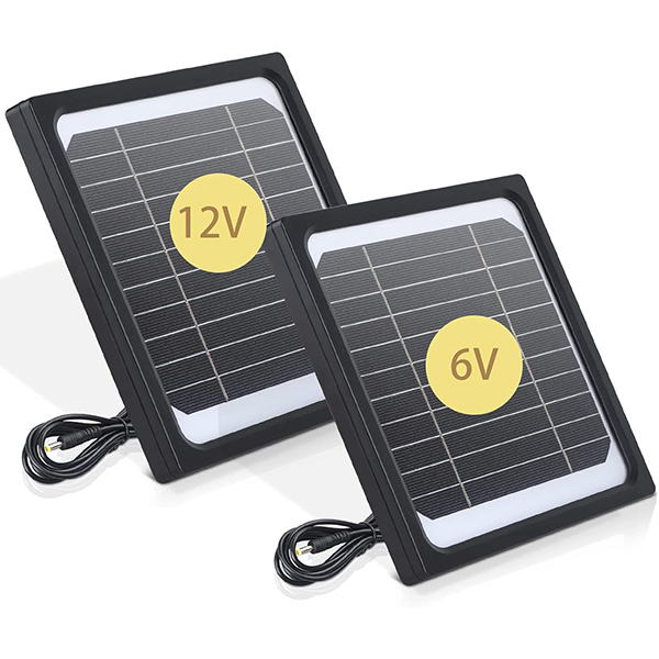 5W Trail Camera Solar Panel, 6V/12V Solar Battery Kit Build-in 5200mAh Rechargeable Battery