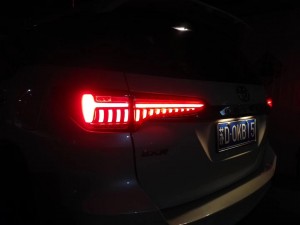 Redesigned Toyota Fortuner tail light LED type stop lamp