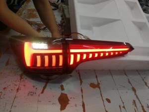Redesigned Toyota Fortuner tail light LED type stop lamp