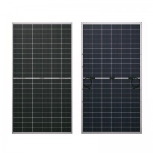 505W-525W TOPCon Bingkai Perak Bifacial Modul Solar Kaca Ganda