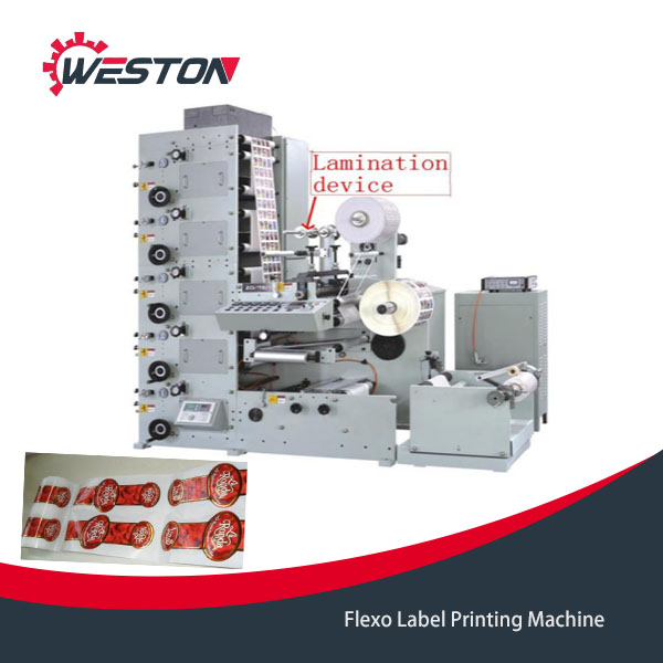 WESTON 7 Color 320mm Width Sticker Label Flexo Printing Machine Press automatic paper bag making machine with printing