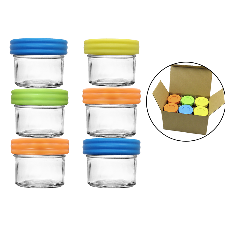 Glass Baby Food Storage Jars, 6 Pack - 4oz