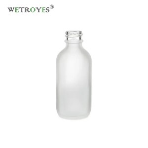 2oz Frosted Boston Round Glass Bottle