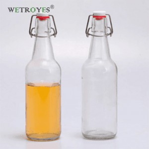 500ml Clear Empty Swing Flip Top Clear Glass Beer Juice Bottles