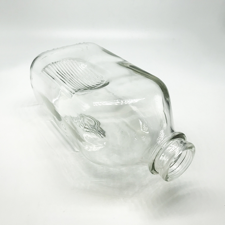 64 oz Clear Glass Milk Bottles (Cap Not Included)