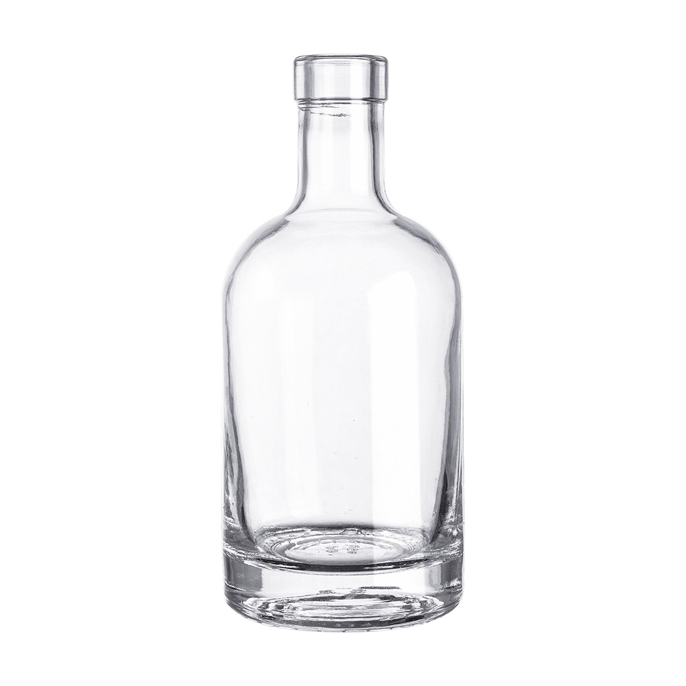 12 oz Round Clear Glass Bottle with Swing Top - 375 ml