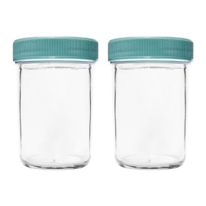 8oz Tapered Empty Wide Mouth Glass Mason Jar With Screw Cap