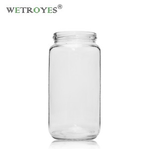 1000ml Round Glass Jars for Honey Spice Oil with 82mm Twist Off Lid