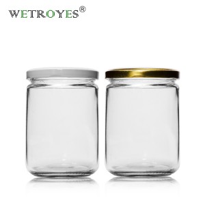 500ml Round Glass Jars for Honey Spice Oil with Twist Off Lid